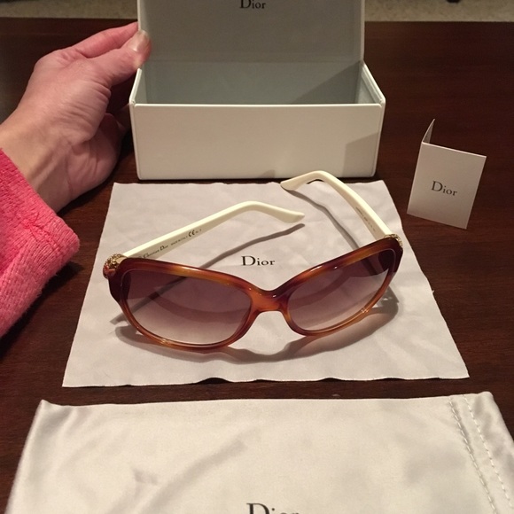Dior Accessories - Dior sunglasses, brown and cream frames, NWOT